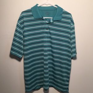 PGA tour men’s polo shirt XL Teal white and black
